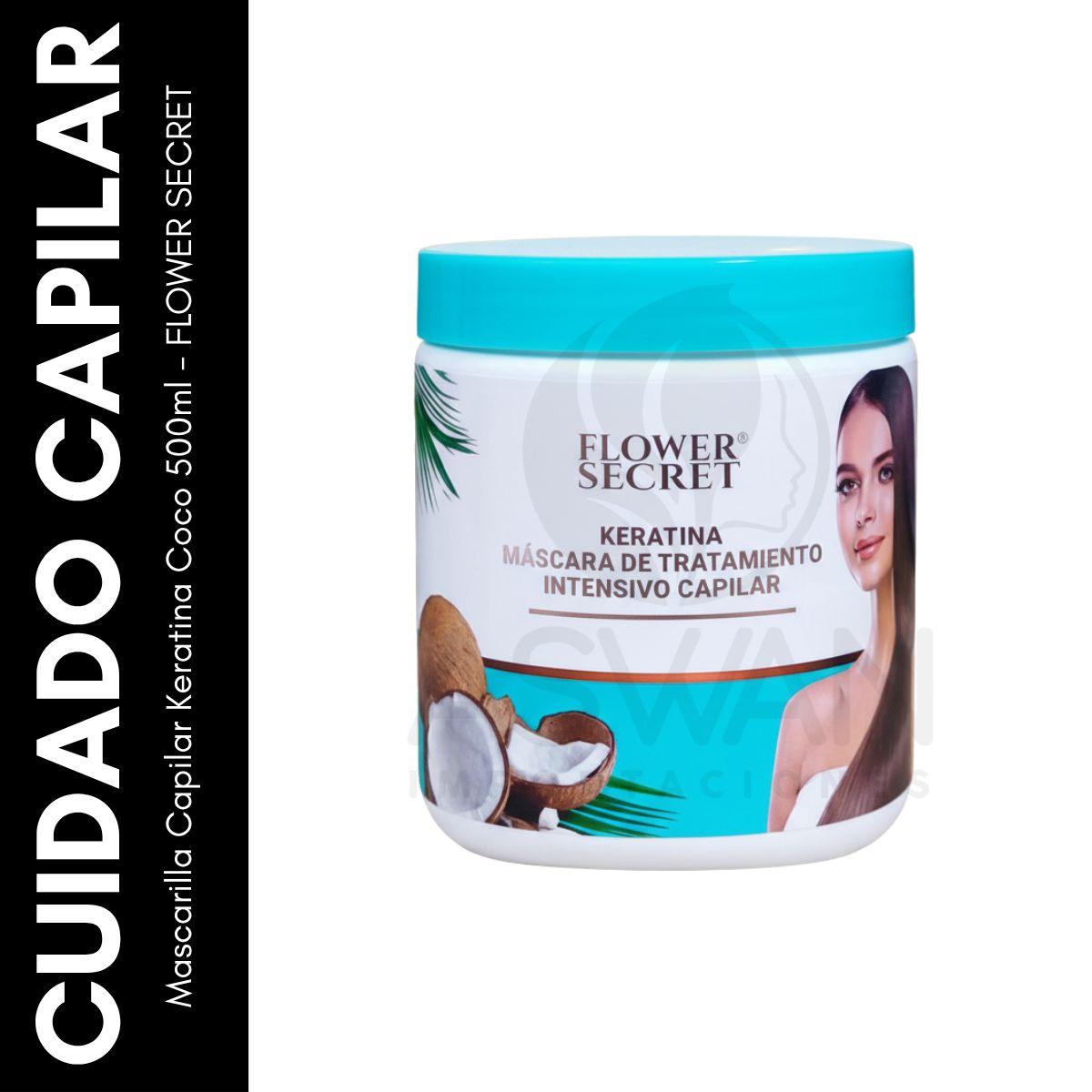GENERICO - Mascarilla Capilar Keratina Coco 500ml - FLOWER SECRET