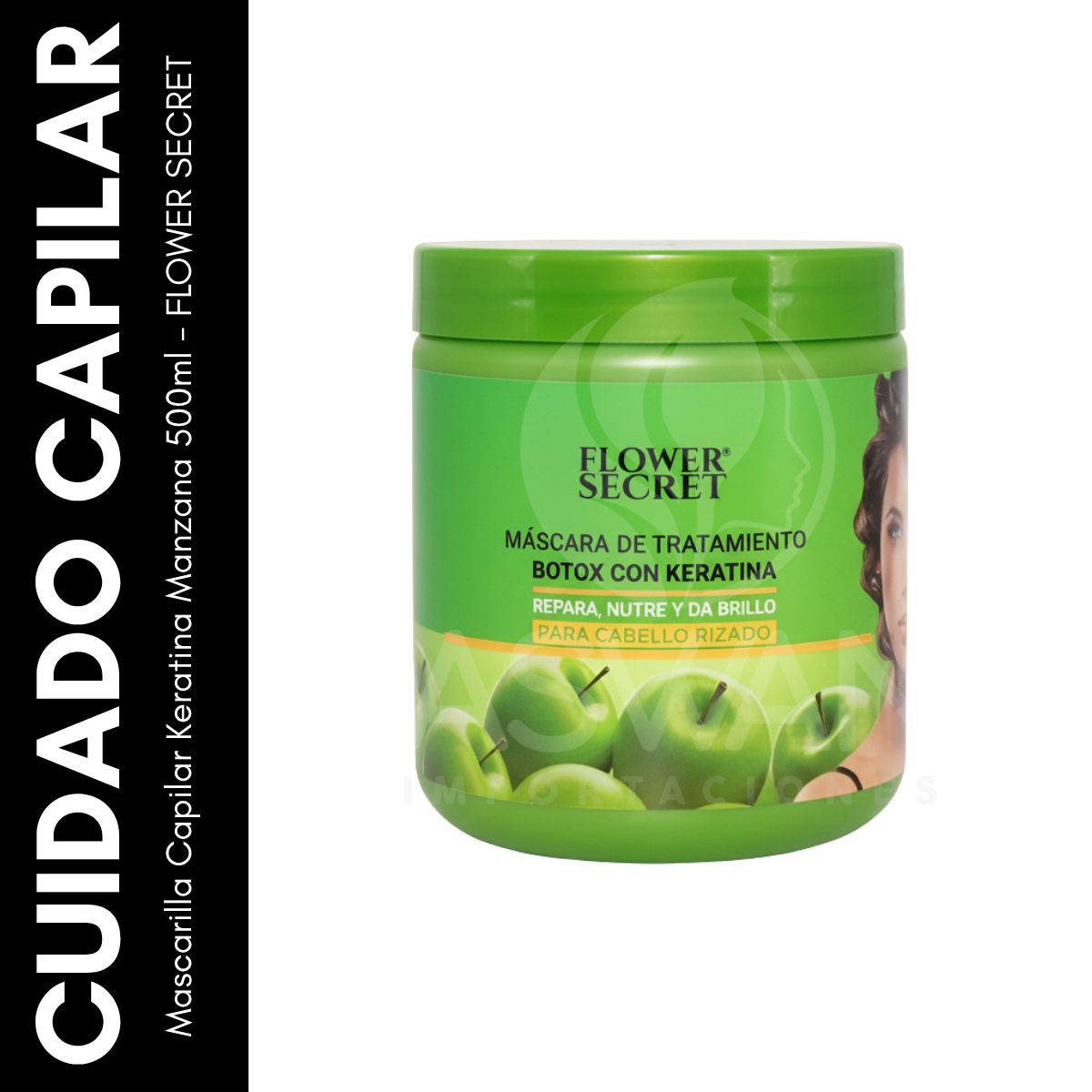 GENERICO - Mascarilla Capilar Keratina Manzana 500ml - FLOWER SECRET