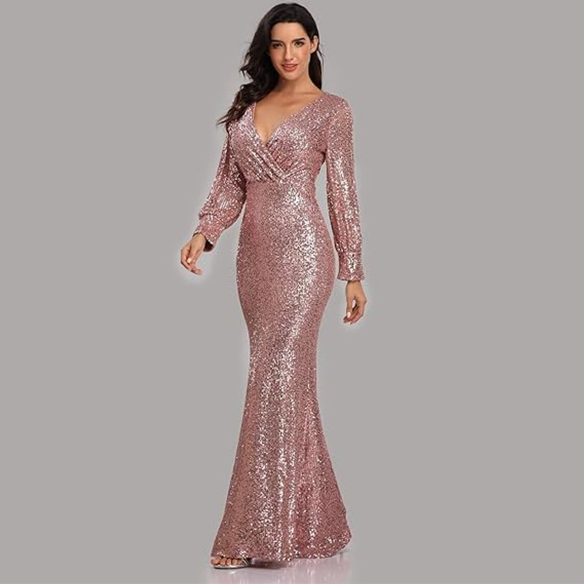 GENERICO - Vestido Elegante Dorado - Vestido Rosa