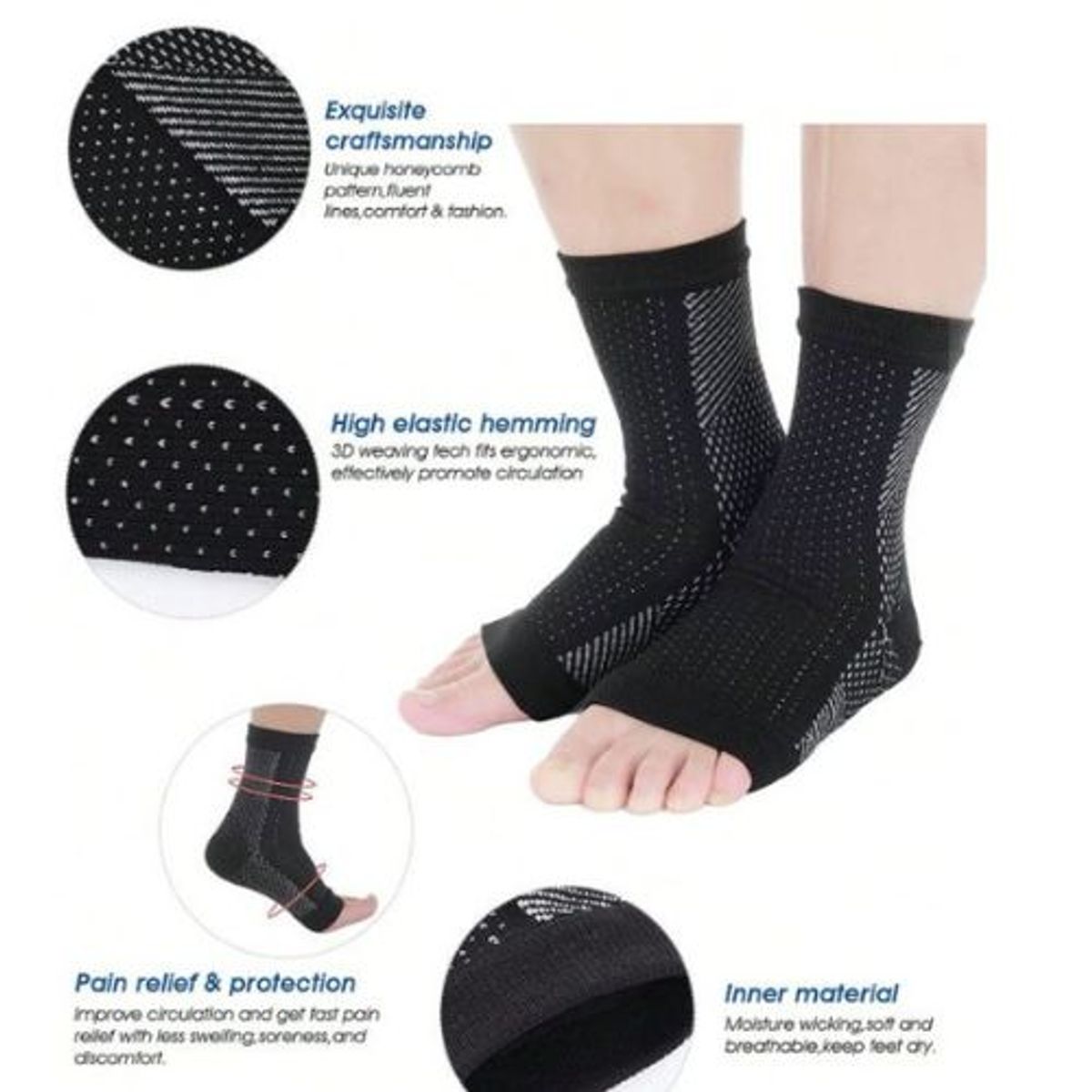 GENERICO - Manga de compresion para el Tobillo