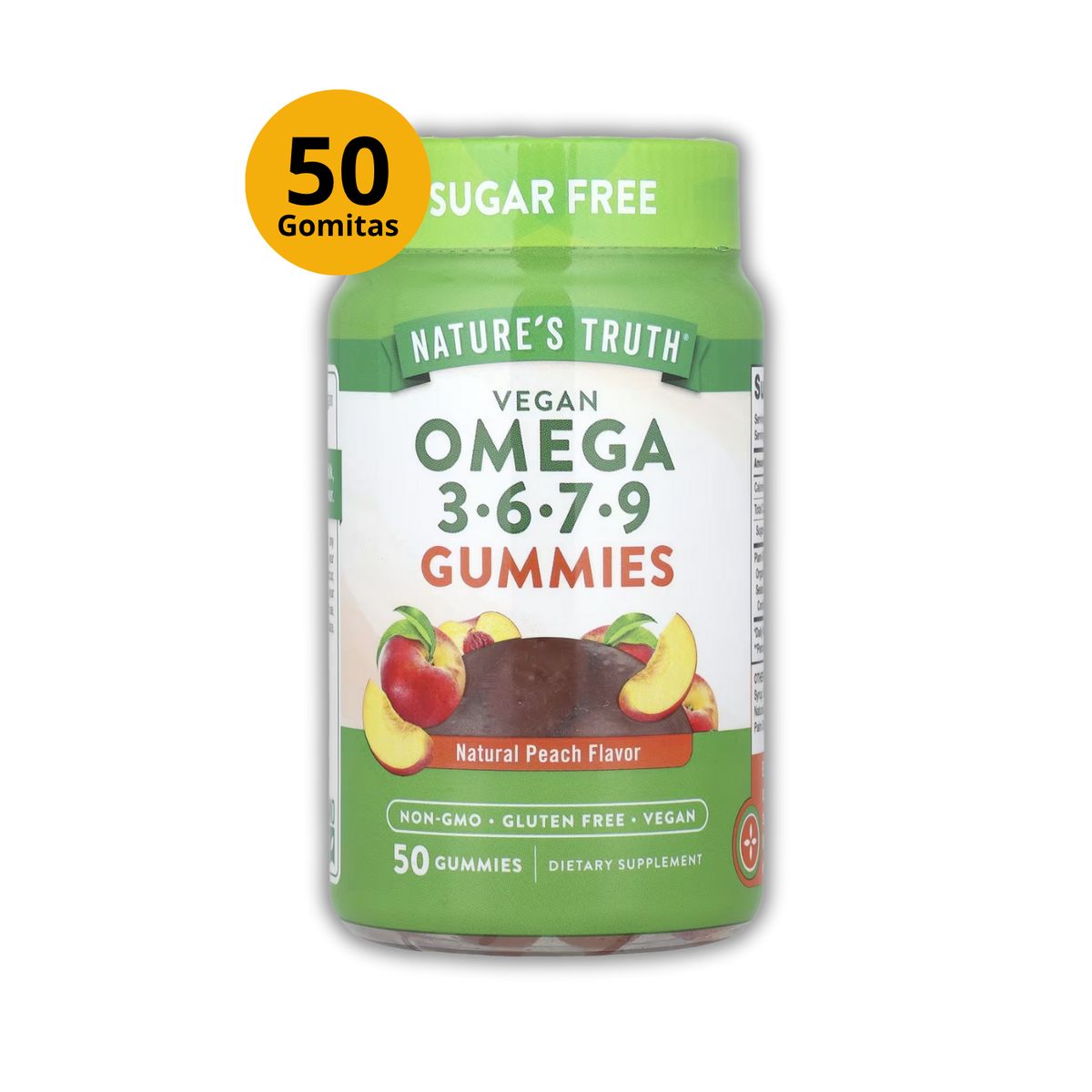 NATURE'S TRUTH - OMEGA 3, 6, 7, 9 - 50 GOMITAS VEGANAS NATURE's TRUTH