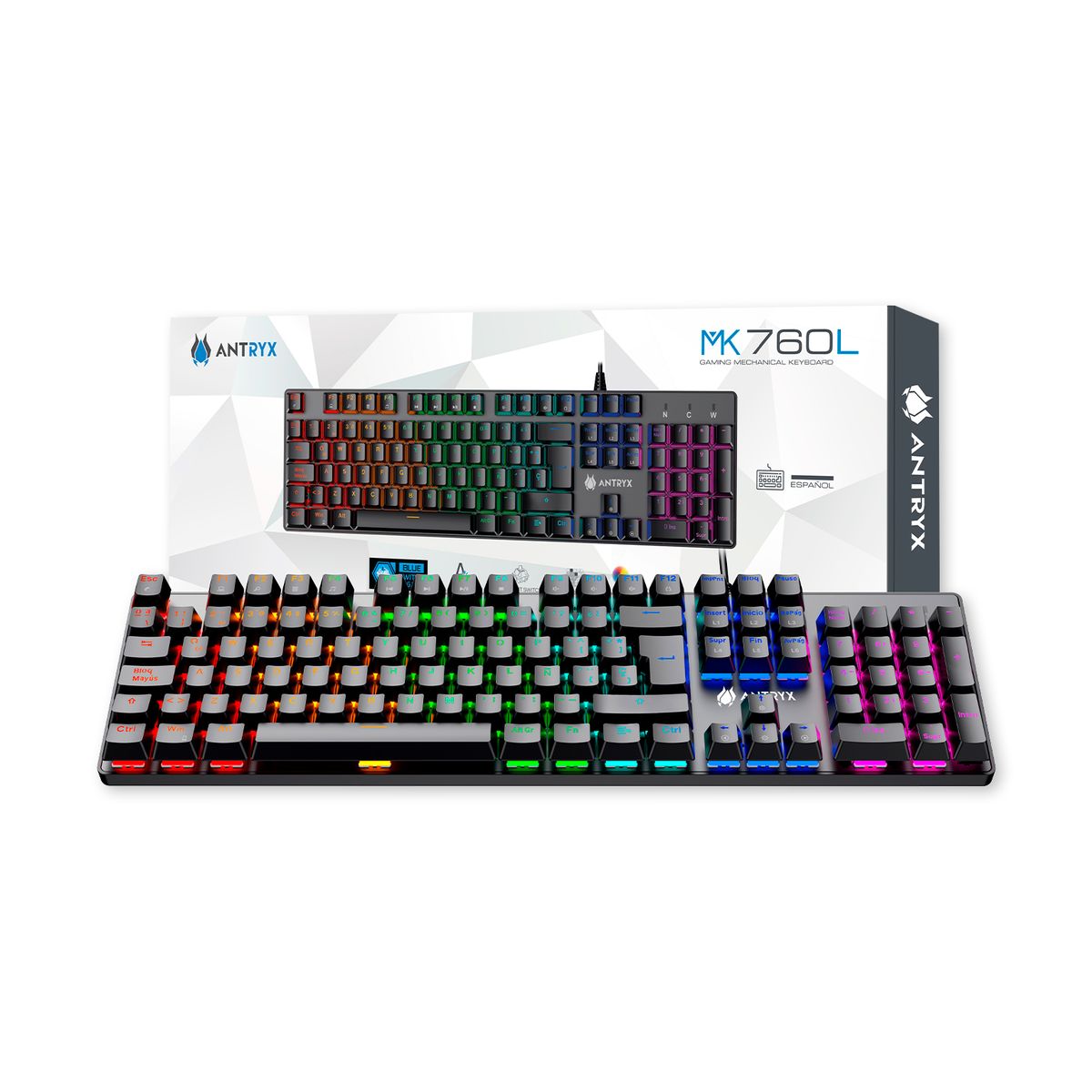 ANTRYX - TECLADO MECANICO MK760L BLACK RED SWITCH