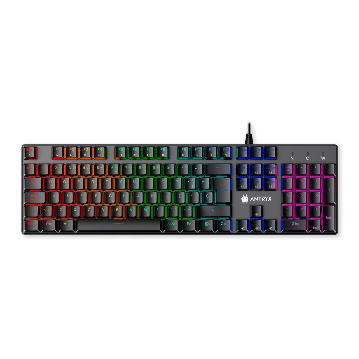 ANTRYX - TECLADO MECANICO MK760L BLACK RED SWITCH