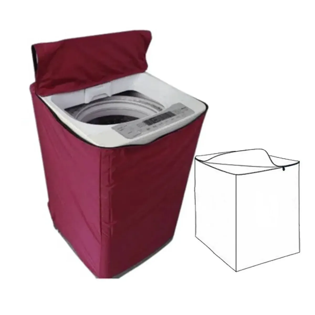 NACIONAL - Funda Impermeable Gruesa de Lavadora 10.5 - 15Kg Guind