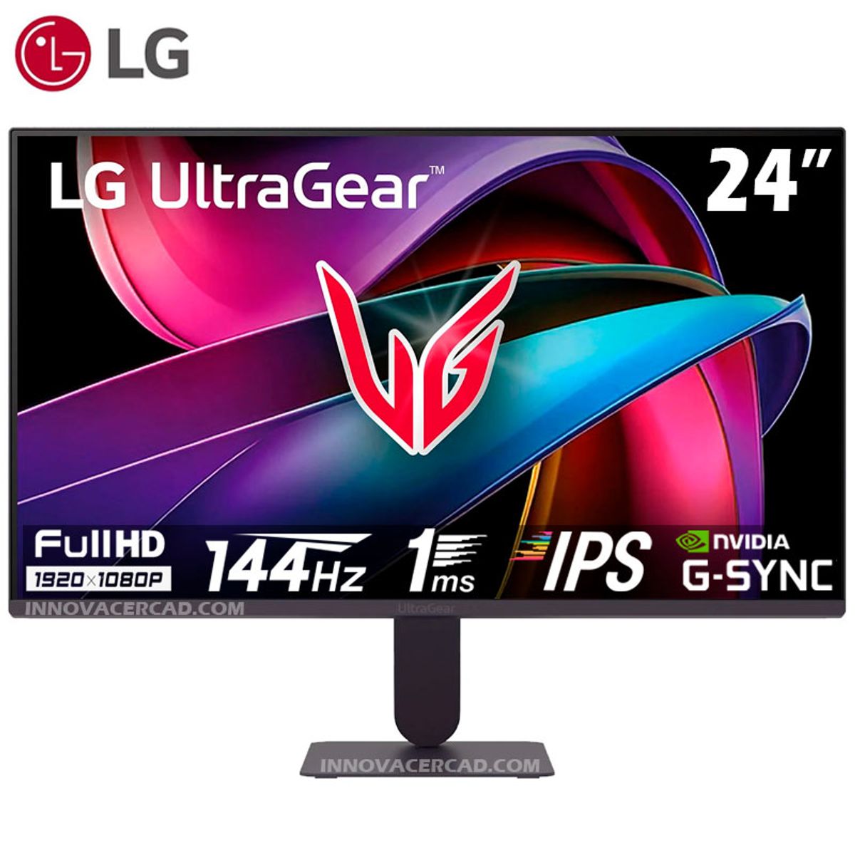 LG - Monitor LG UltraGear 24G411A-B 24P FHD IPS 144HZ 1MS G-Sync FreeSync