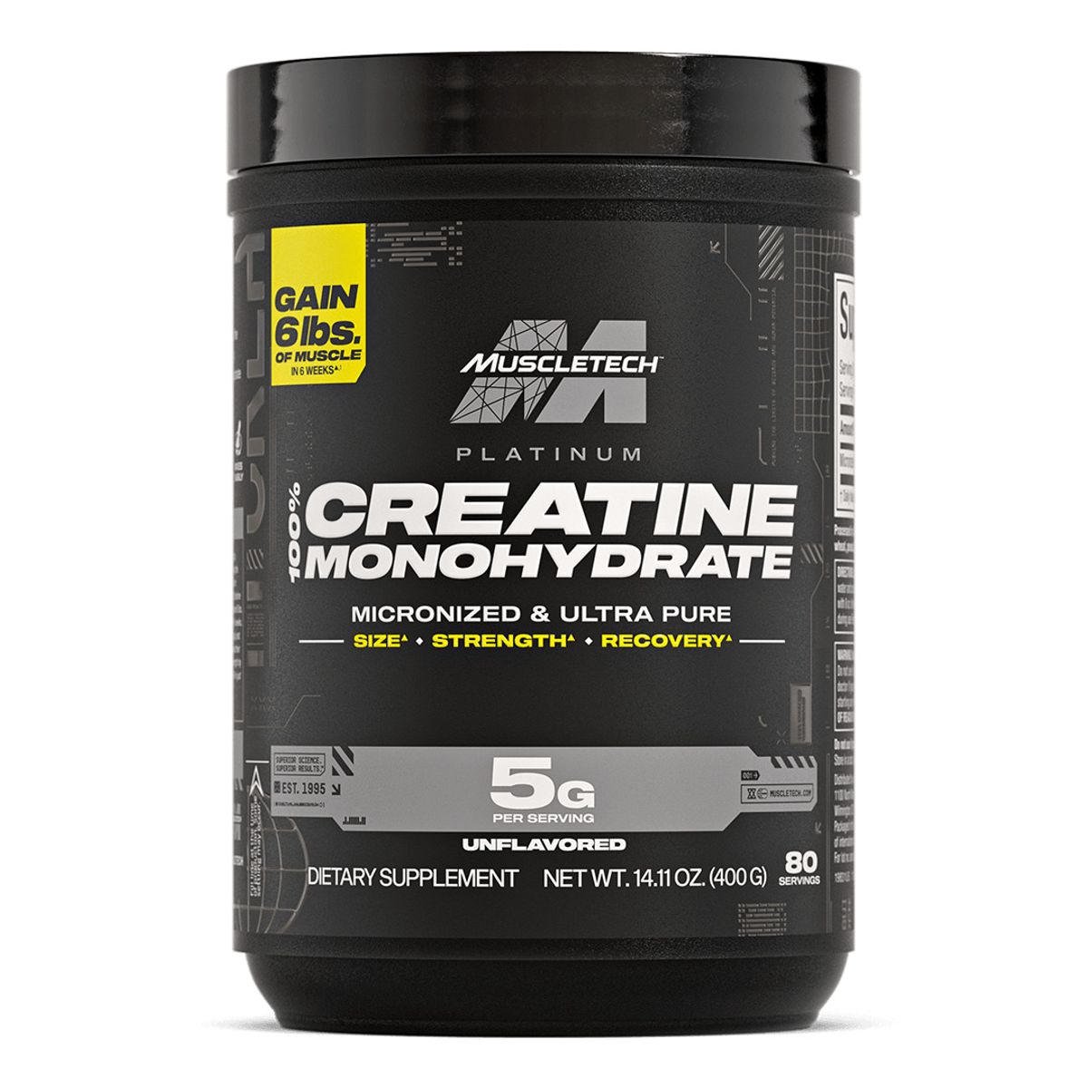 MUSCLETECH - Platinum 100% Creatina Monohidratada 400grs Muscletech