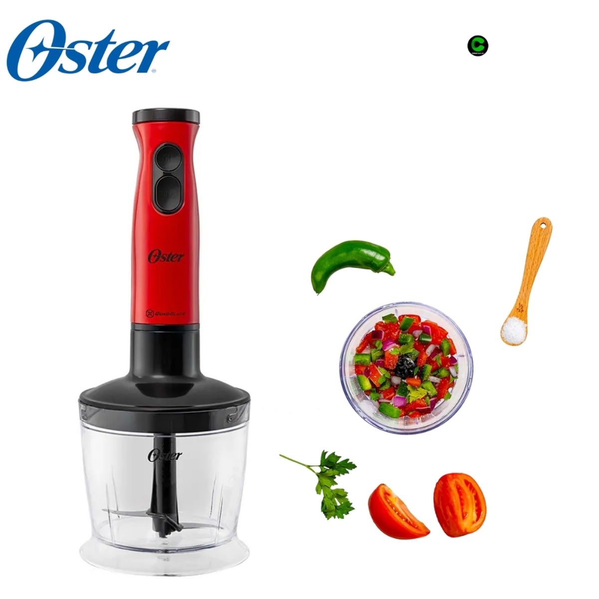 OSTER - Batidora de inmersión Oster con cuchilla Quad