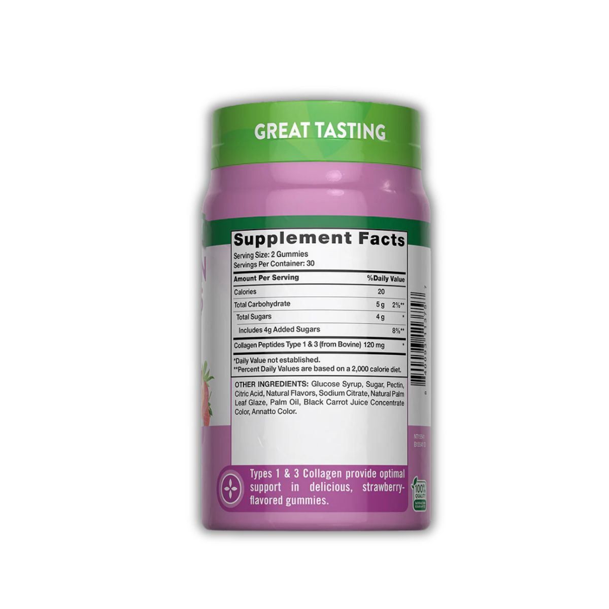 NATURE'S TRUTH - PEPTIDO DE COLAGENO SABOR FRESA 60 GOMITAS NATURE's TRUTH