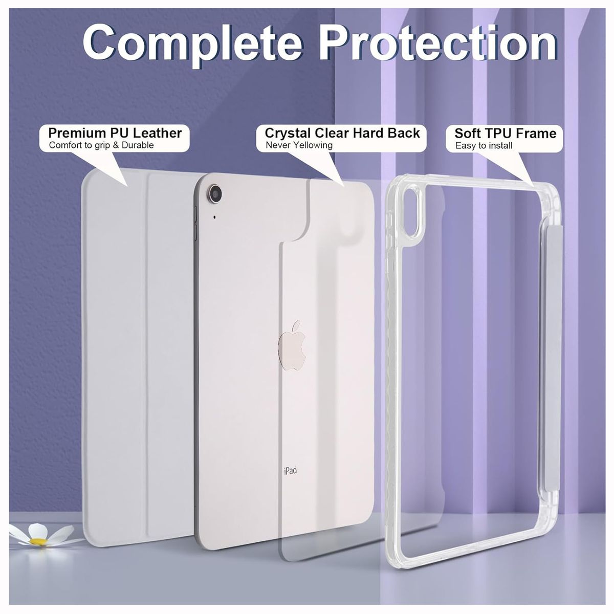 GENERICO - Funda Case Smart para iPad A16 11va 10ma Generación - Gris