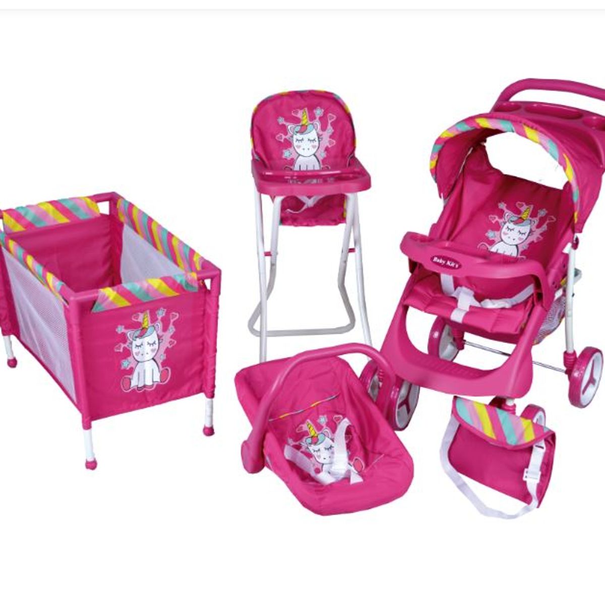 GENERICO - Set de Juego Muñecas Unicornio 5 Piezas