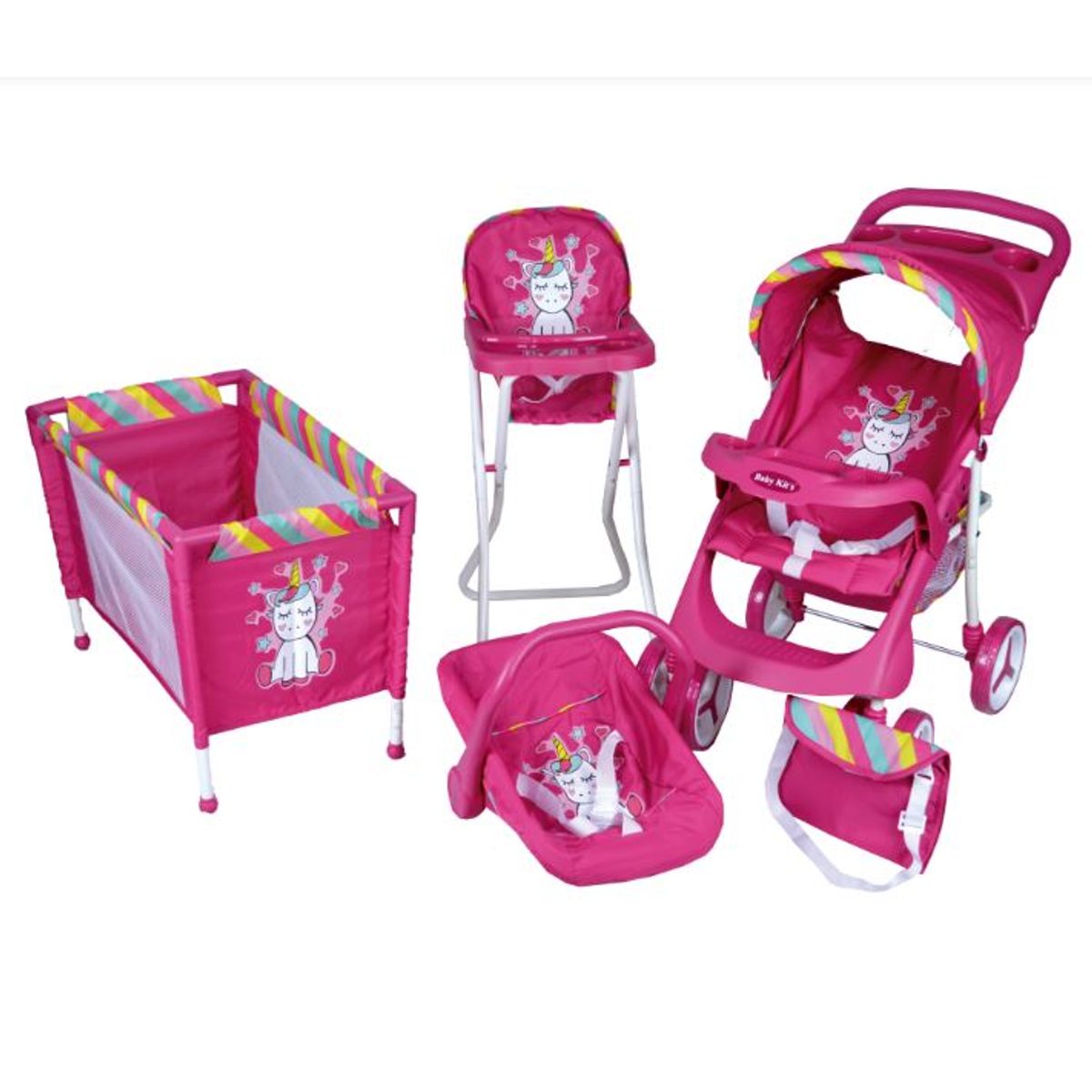 GENERICO - Set de Juego Muñecas Unicornio 5 Piezas