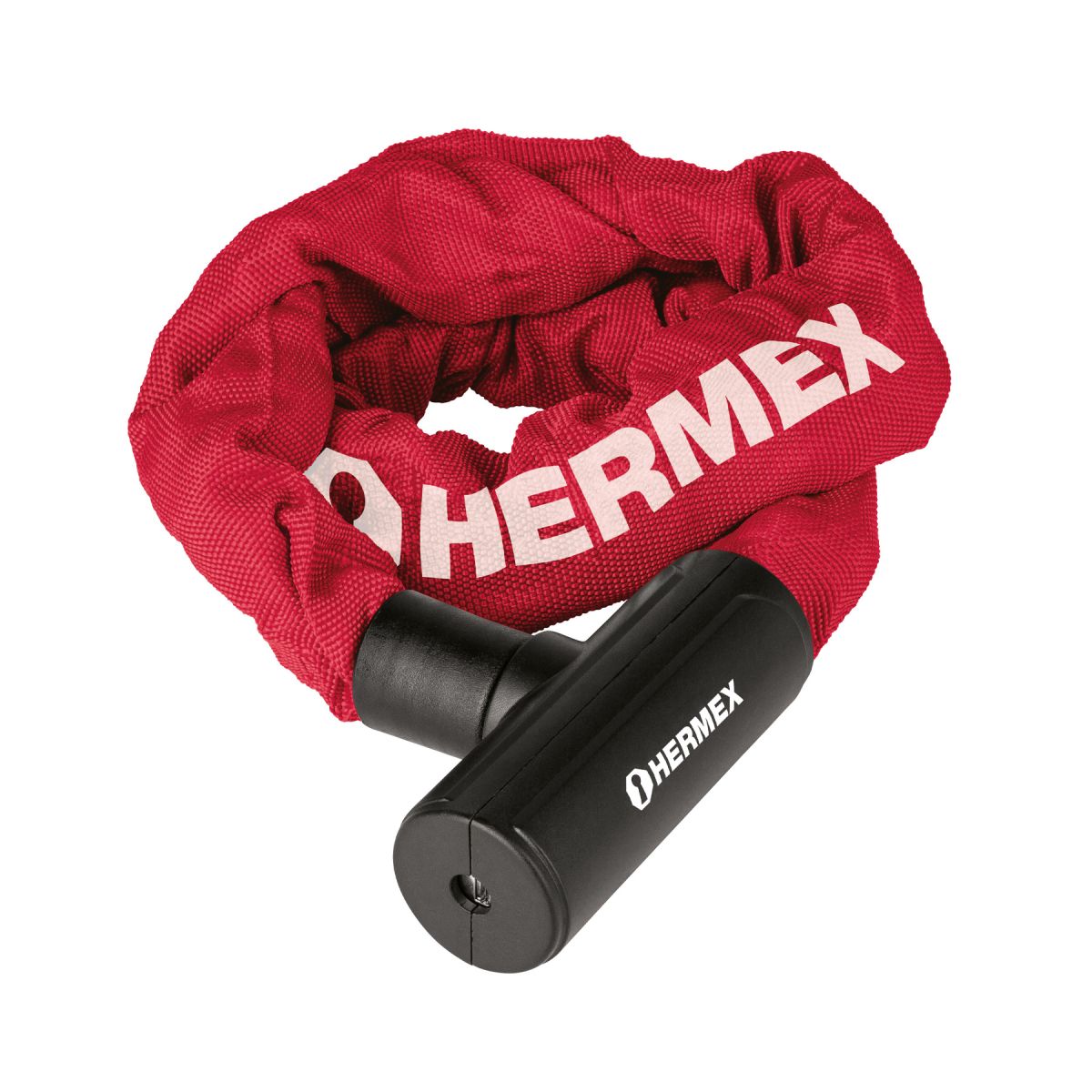 HERMEX - Candado con cadena forrada de 10 mm, HERMEX