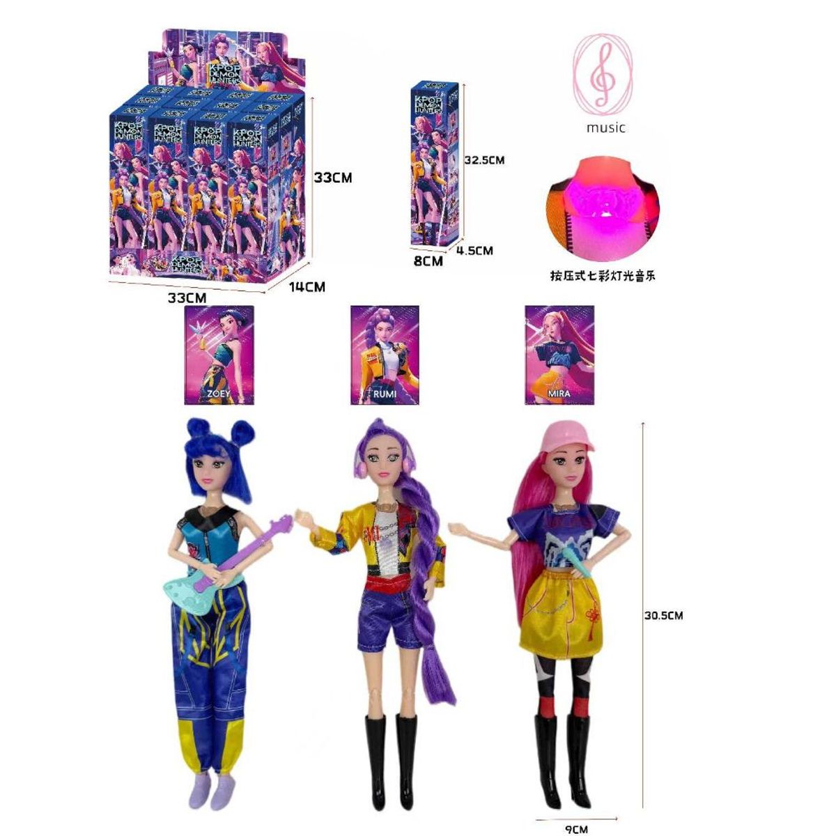 GENERICO - K-Pop Demon Hunter Muñeca Sorpresa Guerreras Musical