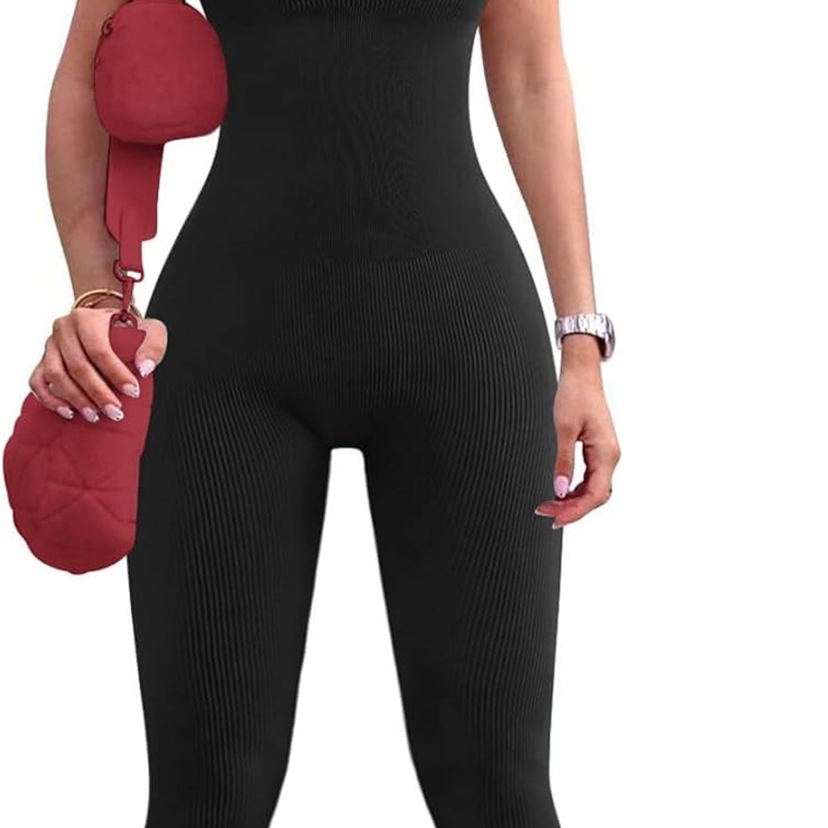 GENERICO - Enterizo Deportivo Mujer sin mangas acanalado