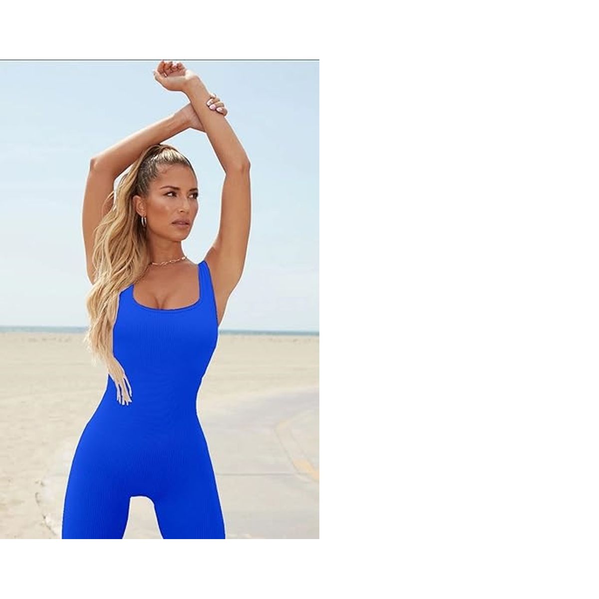 GENERICO - Enterizo Deportivo Mujer sin mangas acanalado