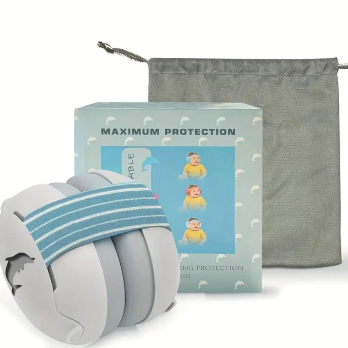 GENERICO - OREJERAS ANTIRUIDO PARA BEBÉS - BLANCO