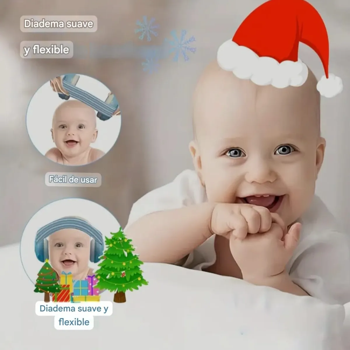 GENERICO - OREJERAS ANTIRUIDO PARA BEBÉS - BLANCO