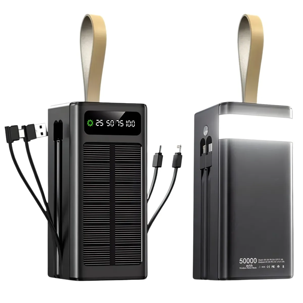 OEM - Power Bank Solar 50000mah Carga Rápida 22.5w 8 Puertos