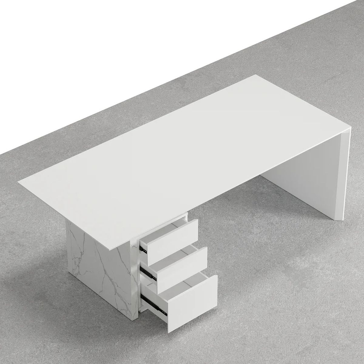 R&R MUEBLES - Escritorio Moderno Panacte Blanco R&R MUEBLES