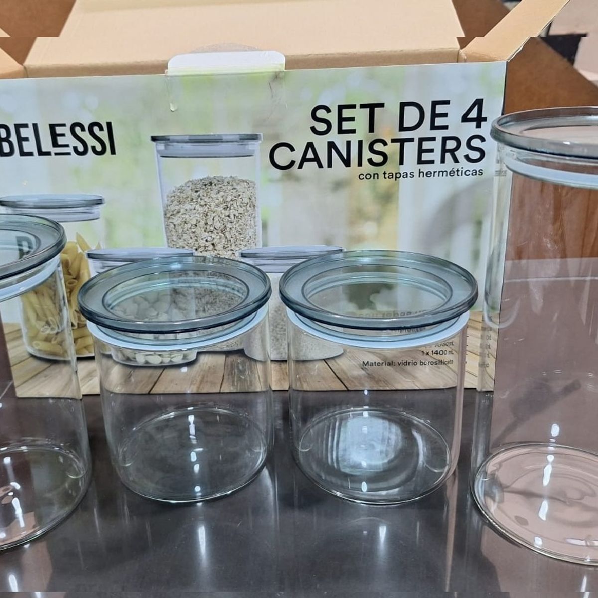 BELESSI - SET DE 4 CANISTERS RECIPIENTE BELESSI