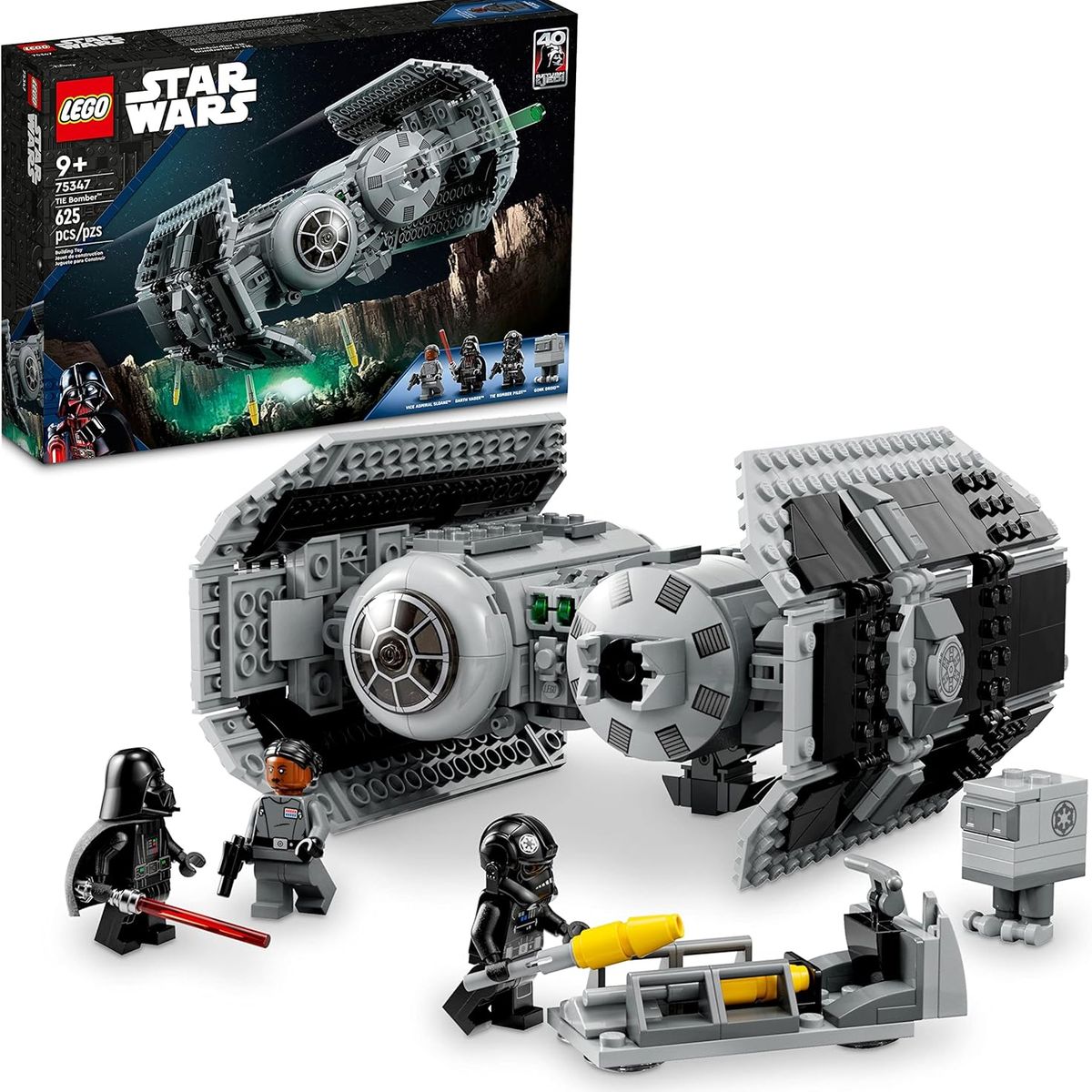 LEGO - Lego Star Wars Tie Bomber Con Darth Vader Y Droid 75347