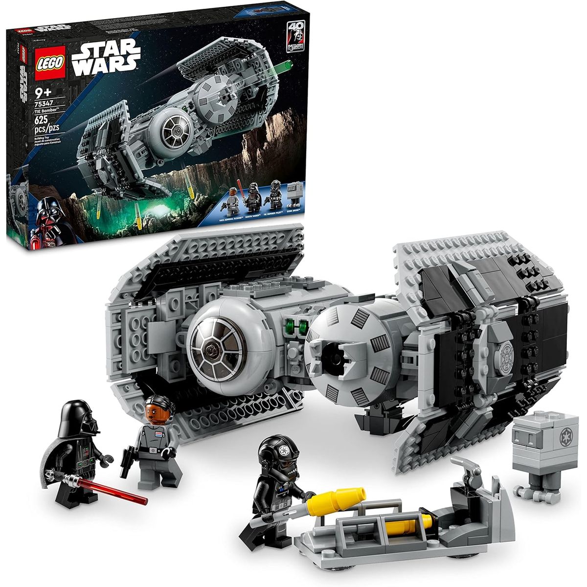 LEGO - Lego Star Wars Tie Bomber Con Darth Vader Y Droid 75347