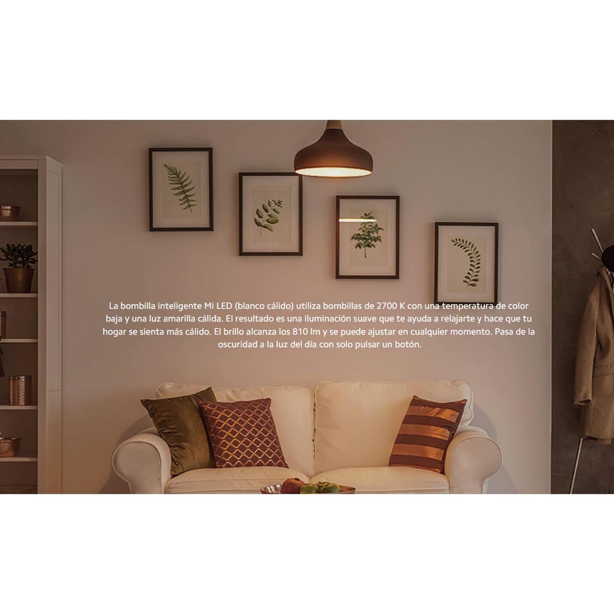 XIAOMI - Foco Inteligente Xiaomi LED Blanca Cálida 2700 K 810 lm Control voz App