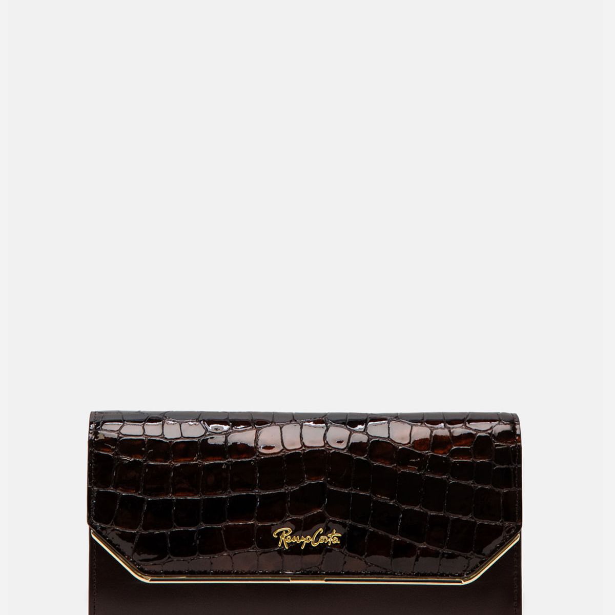 RENZO COSTA - BILLETERA CROCO LUXE CLUTCH