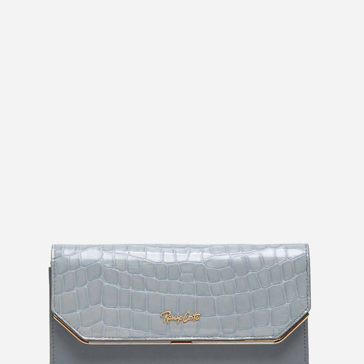 RENZO COSTA - BILLETERA CROCO LUXE CLUTCH