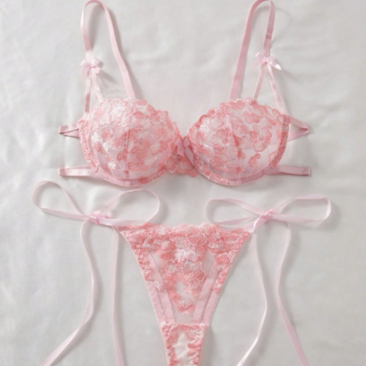 GENERICO - Set de Lencería rosado para mujer S - IVANA