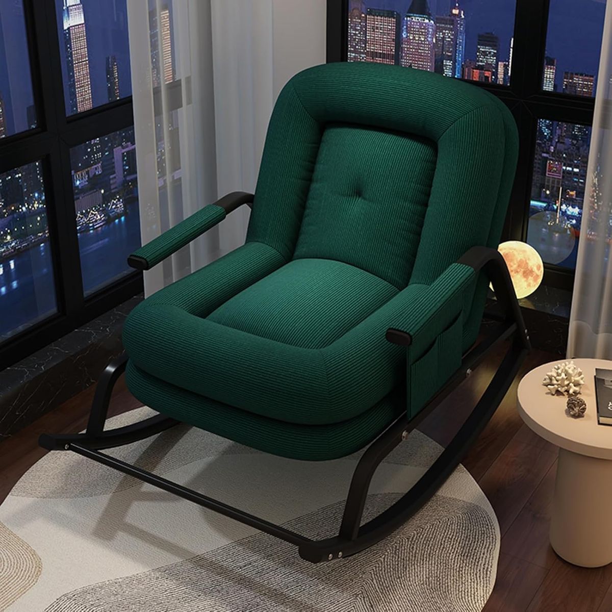 GENERICO - SILLA SILLÓN MECEDORA SOFÁ RECLINABLE PLEGABLE SALA TERRAZA JARDÍN VERDE