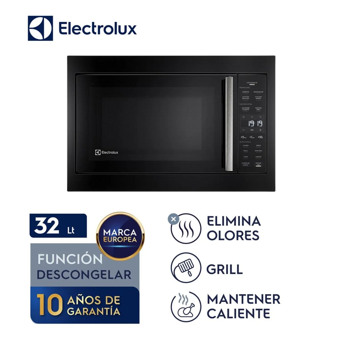 ELECTROLUX - Microondas Empotrable Eléctrico 32 L EMTP24G2GXB Black