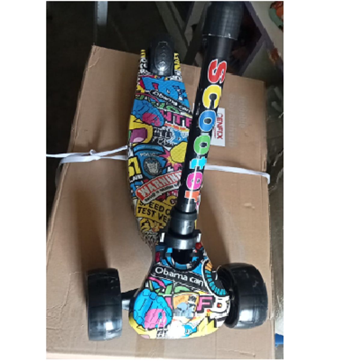 GENERICO - Scooter Grafity - Patineta Con Luz Led Para Niños Y Niñas Celeste