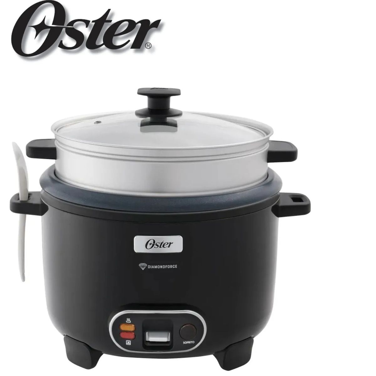 OSTER - Olla Arrocera Oster Negro  DiamondForce 15 Tazas CKSTRC15DFBLK