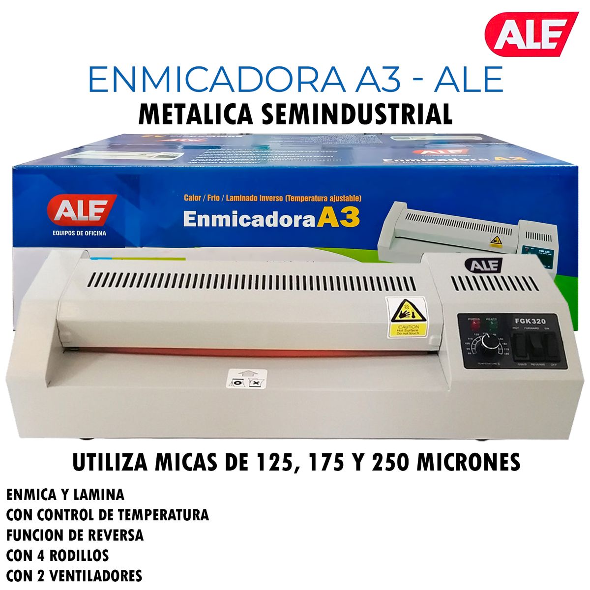 AL - Enmicadora Laminadora A3 ALE Metalica Semindustrial