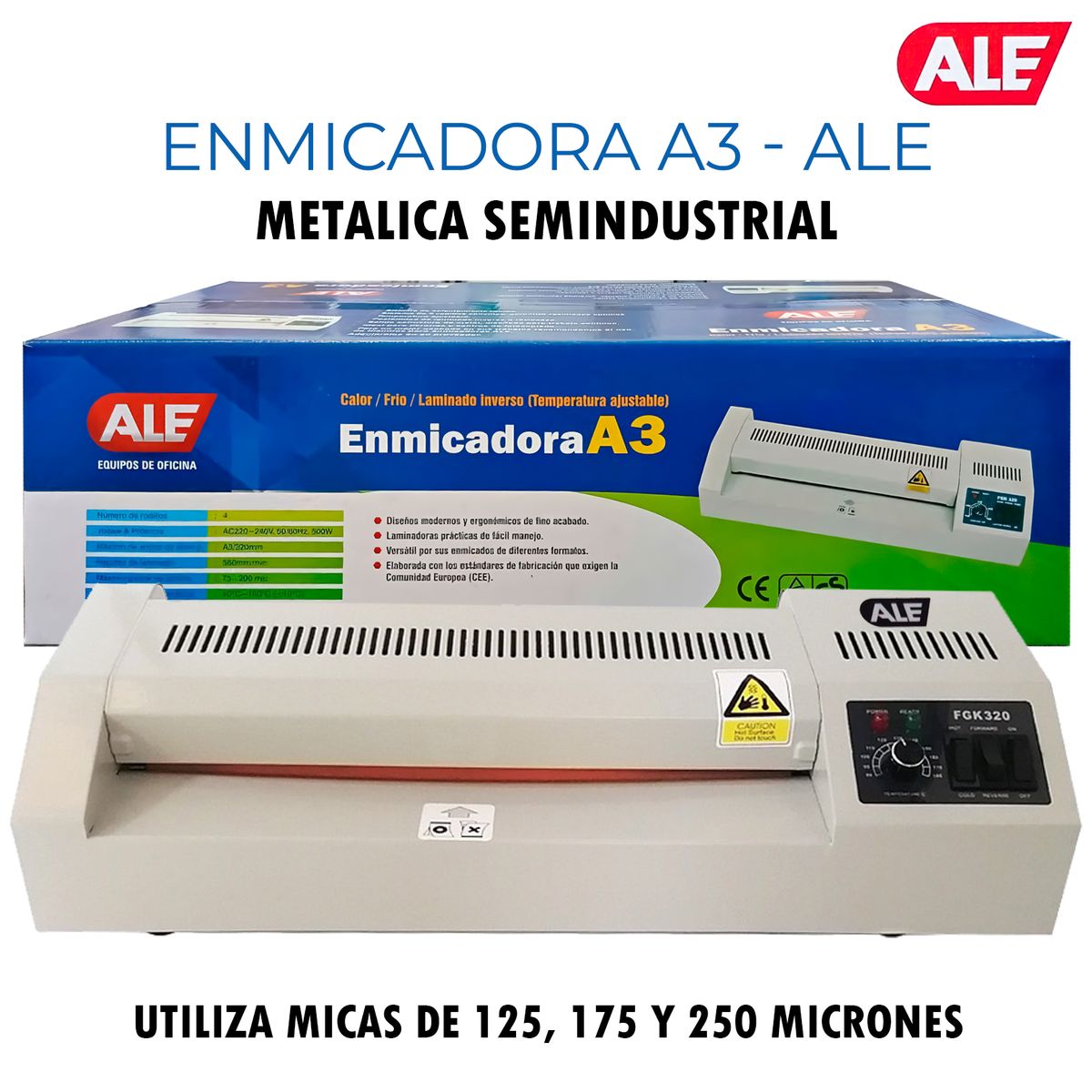 AL - Enmicadora Laminadora A3 ALE Metalica Semindustrial