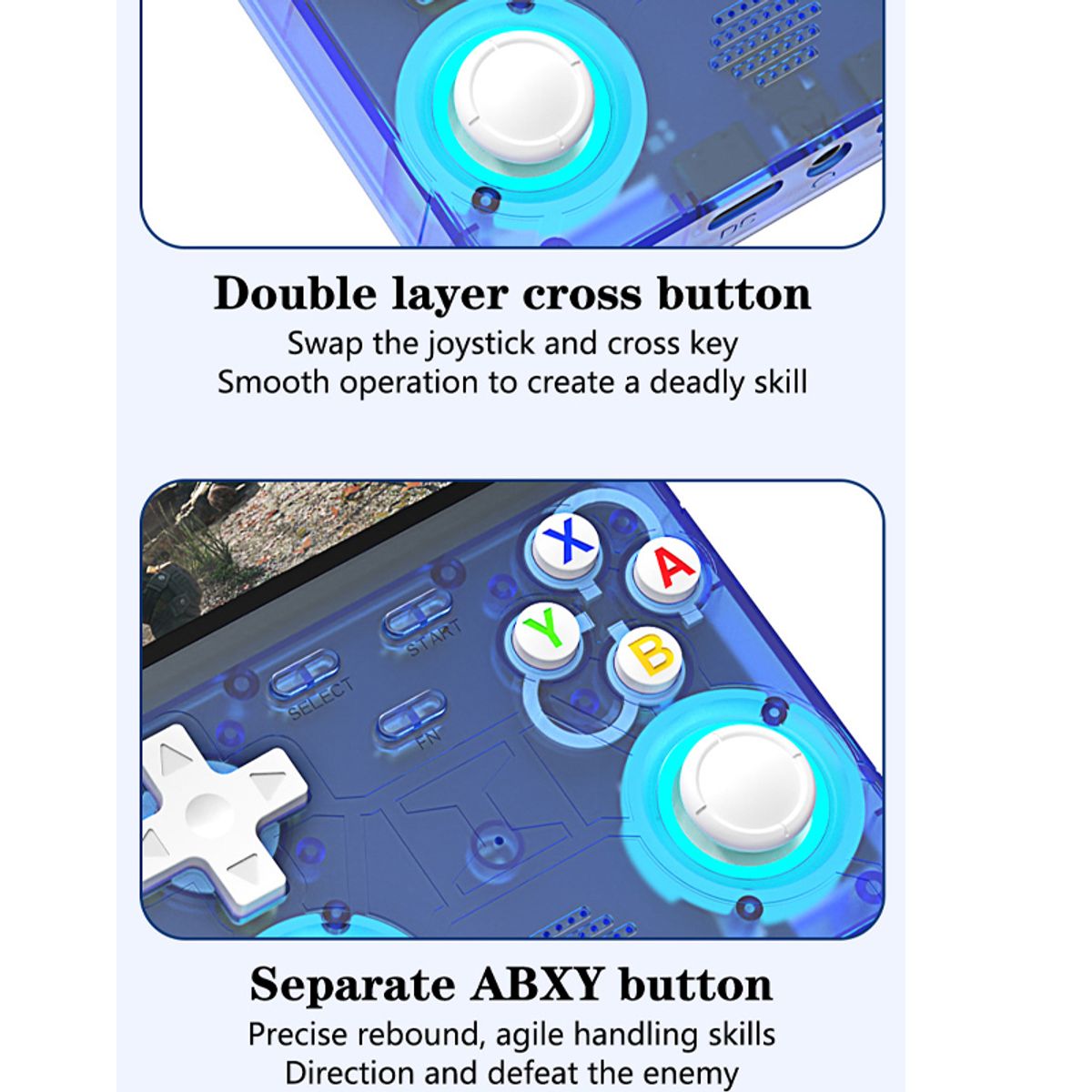 OVOTOUMI - Consola Portatil Retro Game R36S Ultra 128GB Morado y Estuche