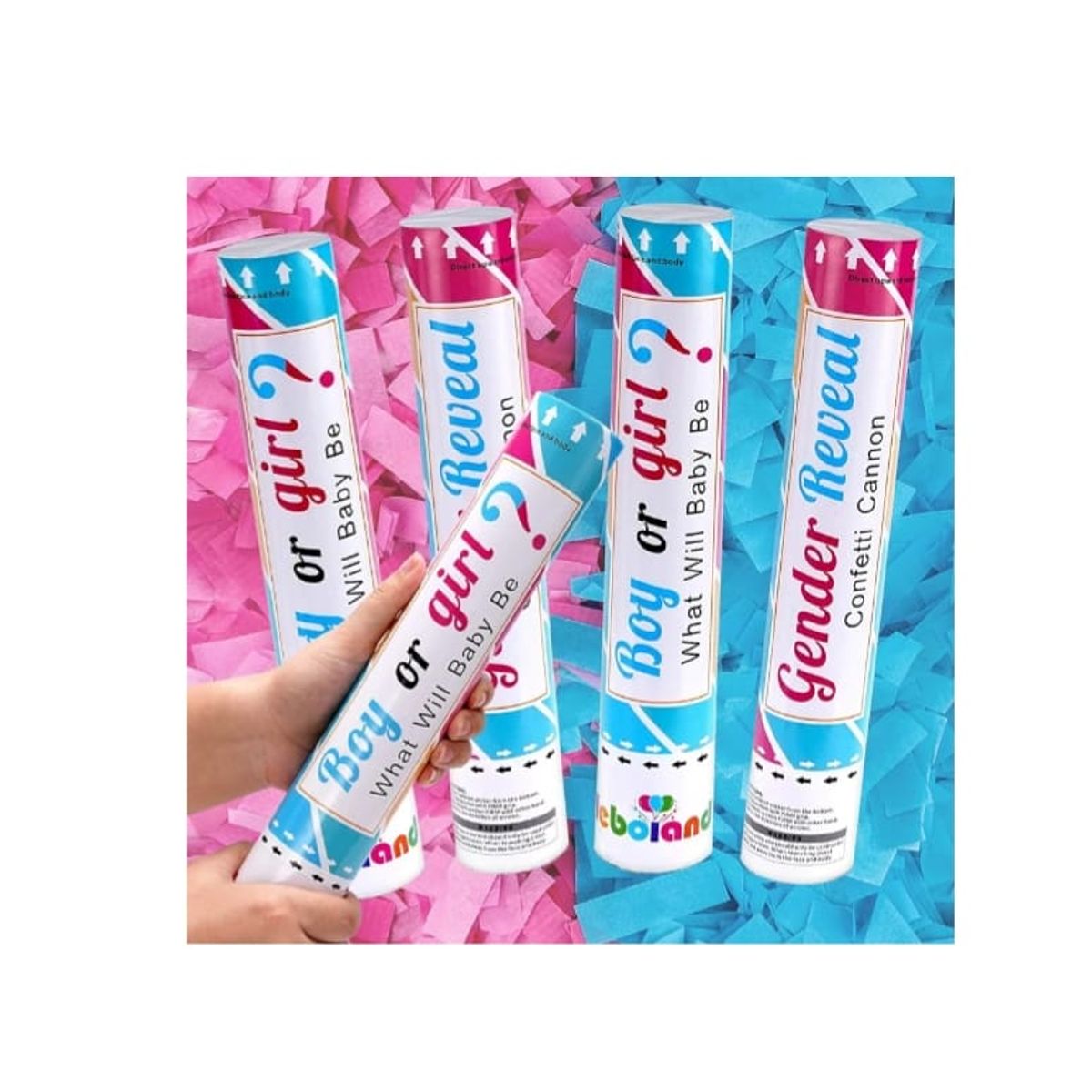 GENERICO - Pack 2 confeti revelación de sexo bebe
