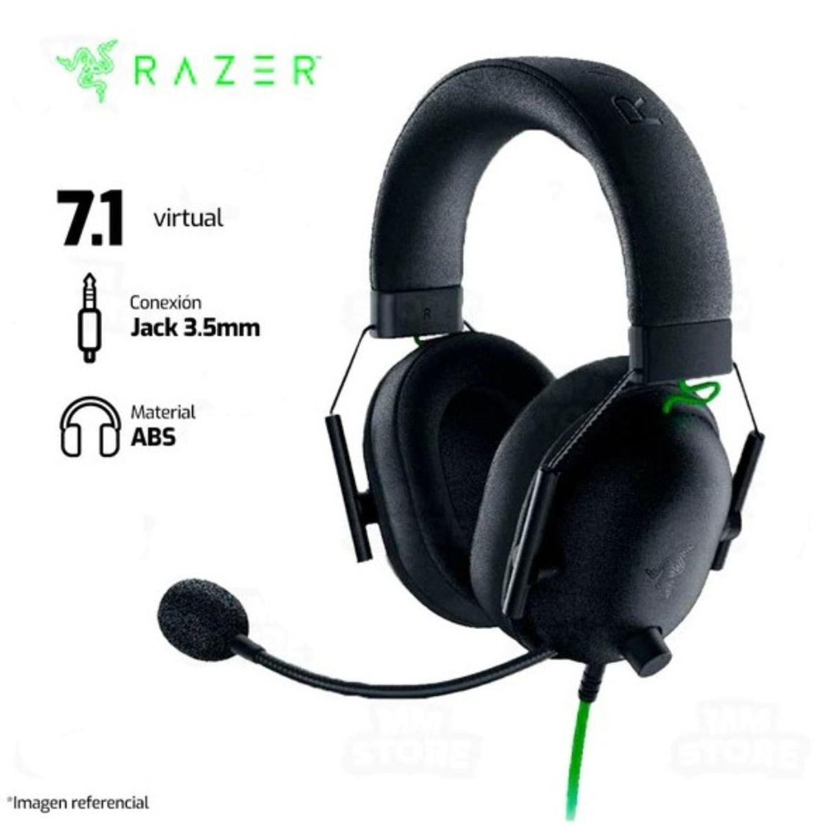 RAZER - Audífono Razer Blackshark V2 X Sonido 7.1 Conexión 3.5mm cableado