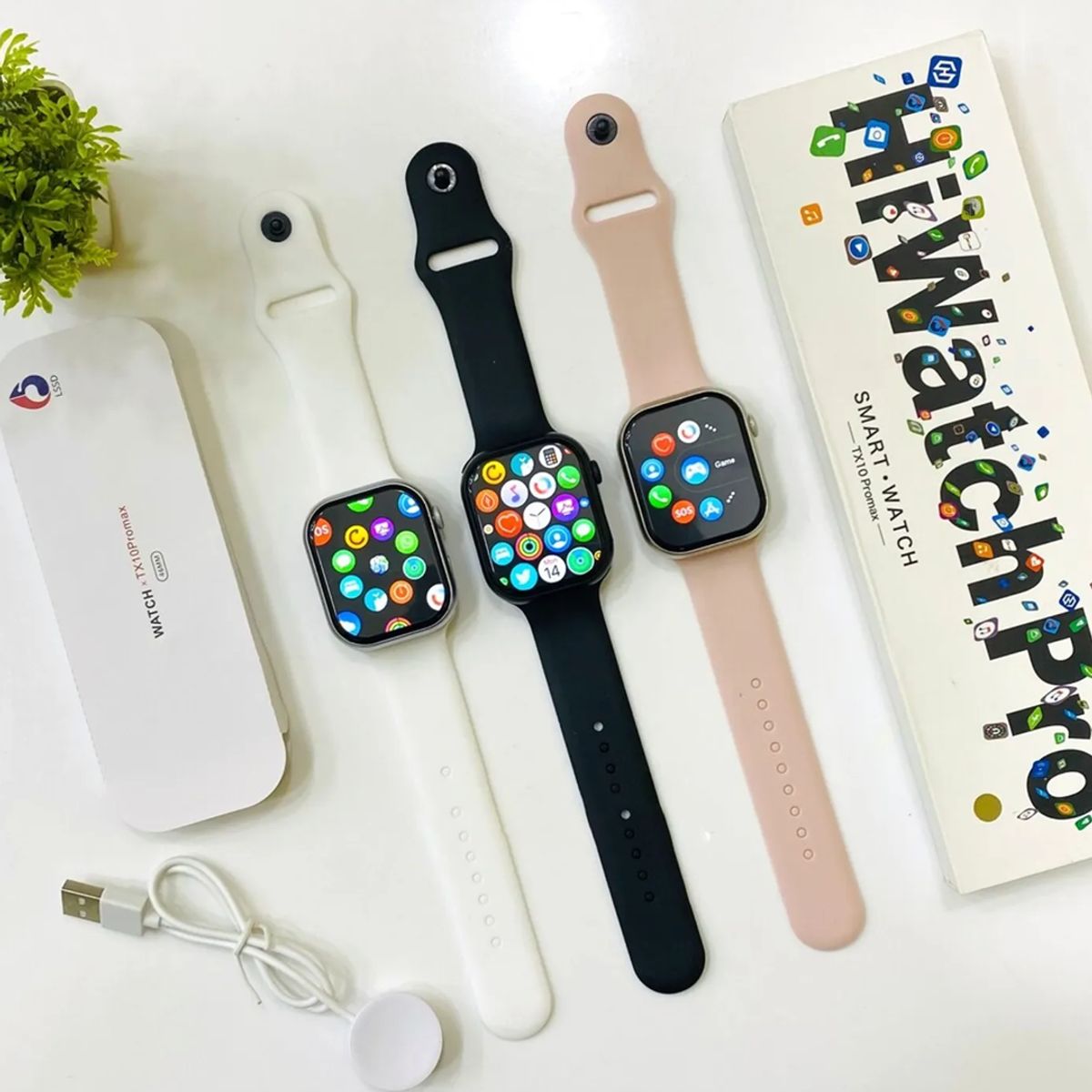 GENERICO - Smartwatch HiWatch Pro con autonomia de hasta 7 dias  Negro