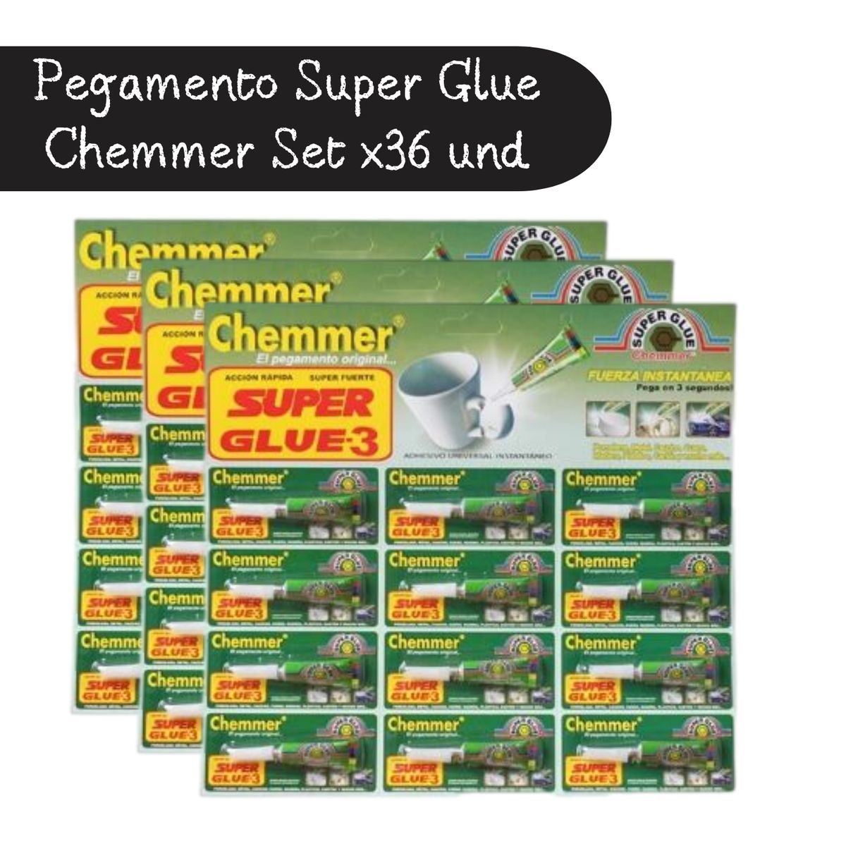 GENERICO - PEGAMENTO CHEMMER SUPER GLUE 36 UNDS