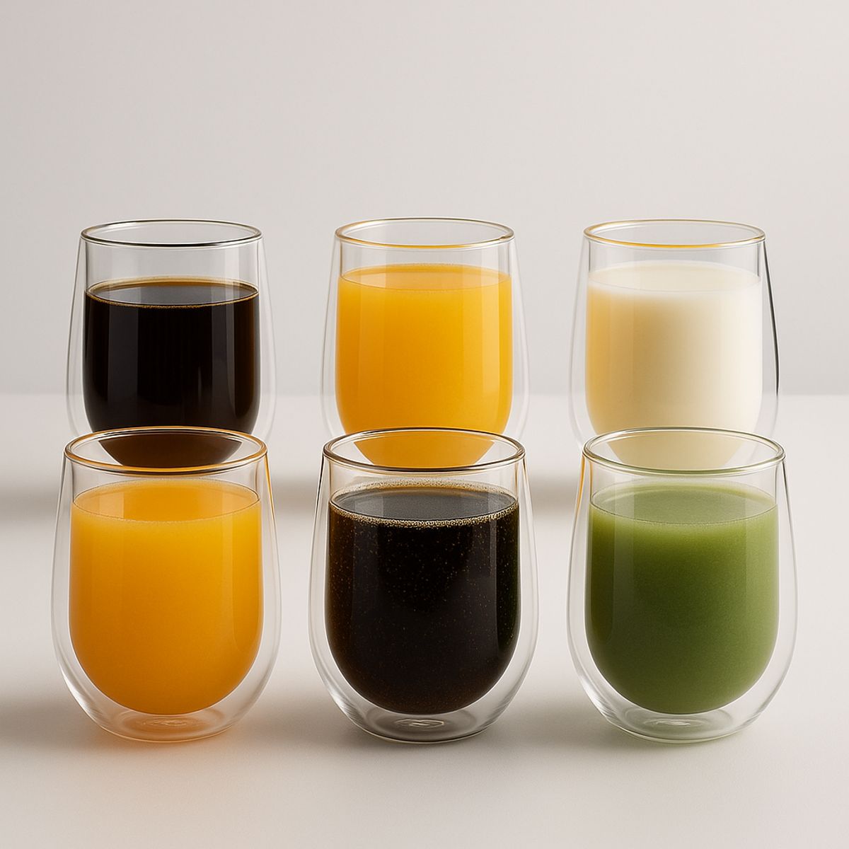 GENERICO - SET 6 VASOS DOBLE FONDO 350ML