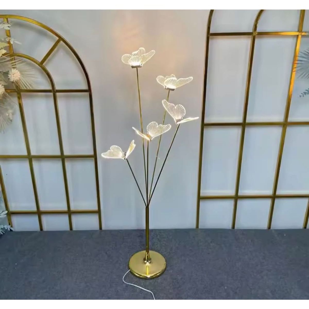 GENERICO - Lámpara De Pie LED Mariposas Acrílico Diseño Lujoso Moderno