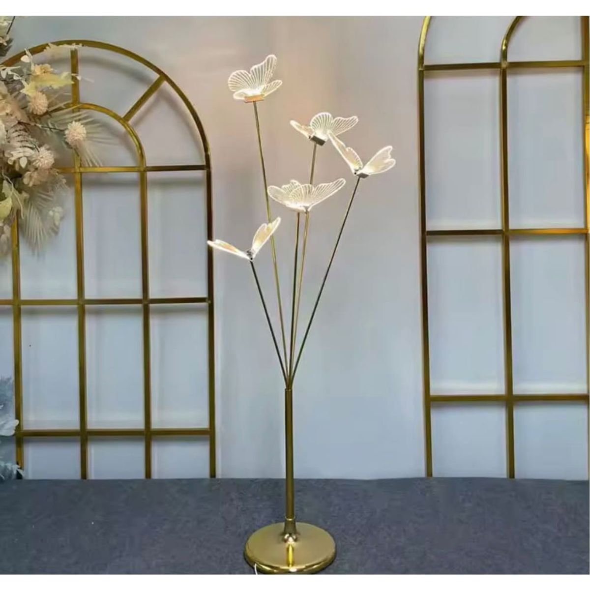 GENERICO - Lámpara De Pie LED Mariposas Acrílico Diseño Lujoso Moderno