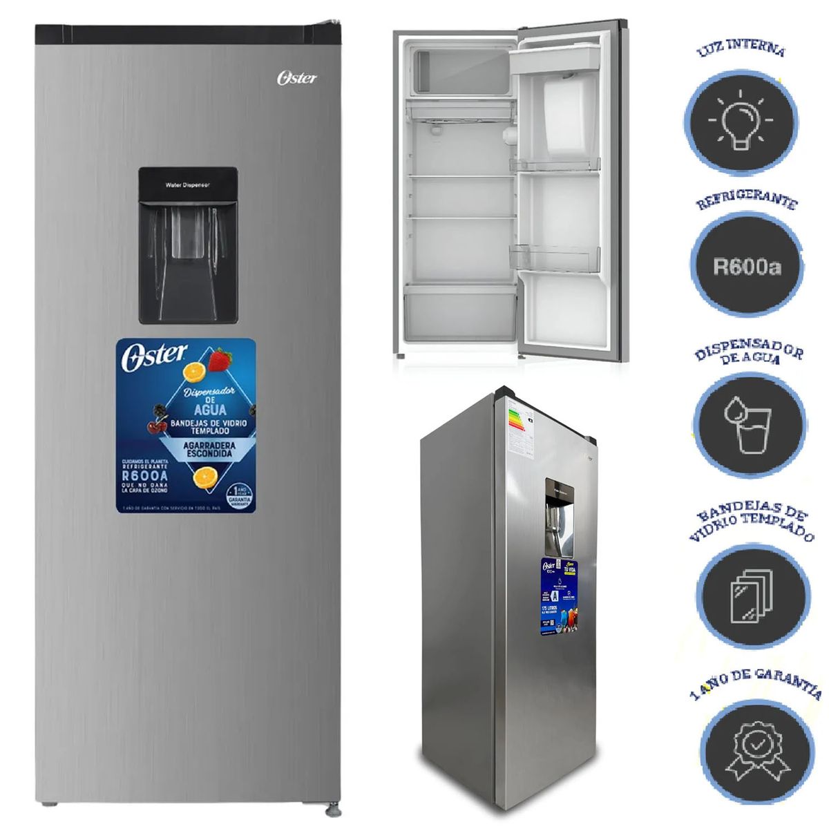 OSTER - Refrigeradora Frost 175l Oster OS PDF178SSD