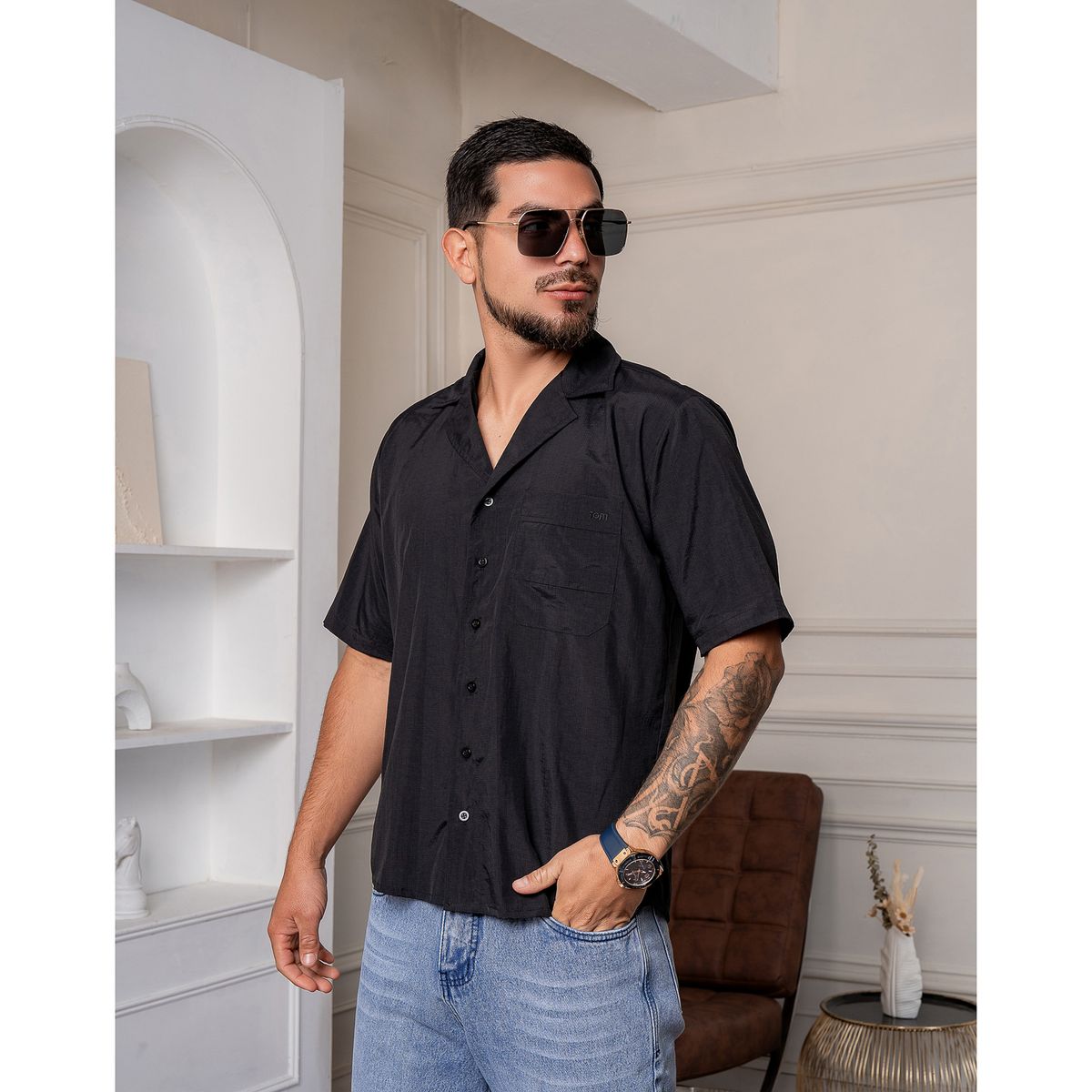 TEILOR - Camisa Manga Corta Casual De Hombre