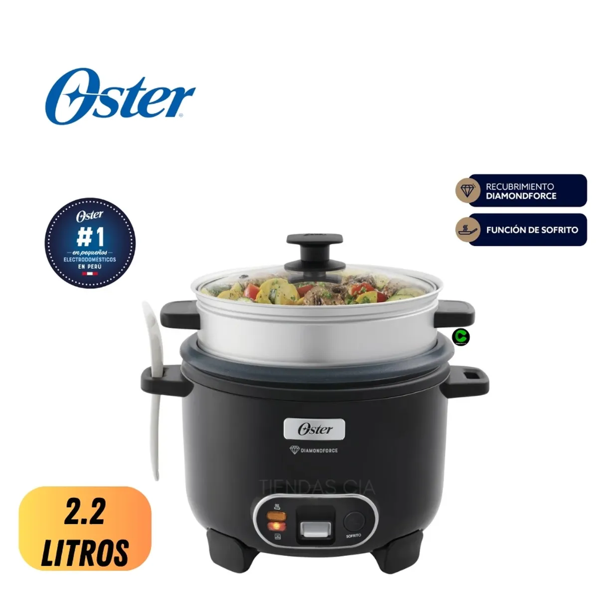 OSTER - Olla Arrocera Oster Función de Sofrito y Vaporera DiamondForce