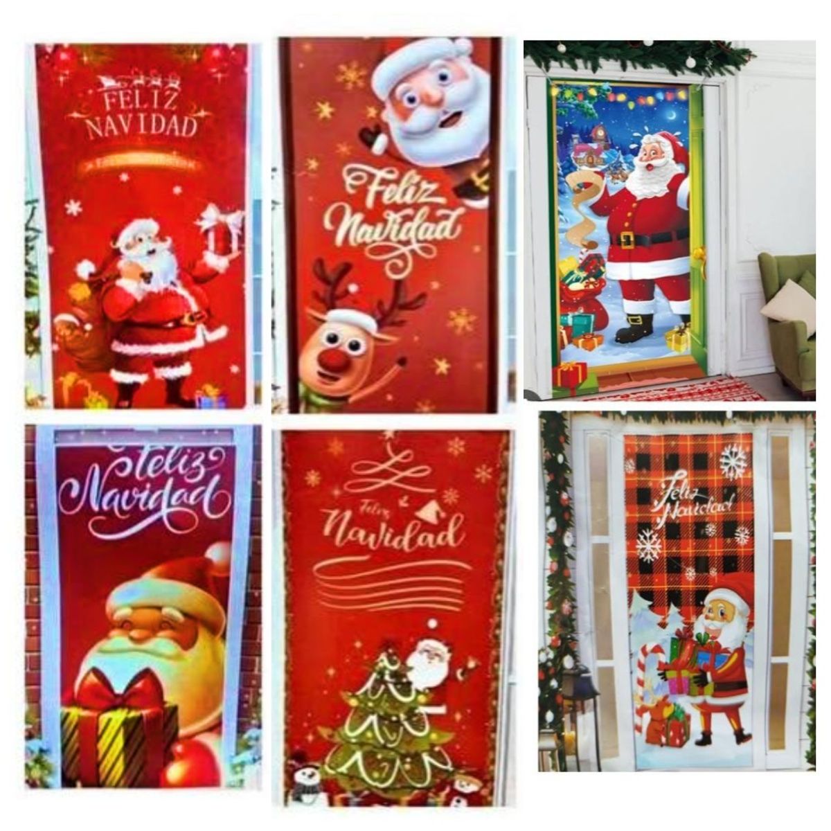 GENERICO - FORRO PARA PUERTA NAVIDEÑA