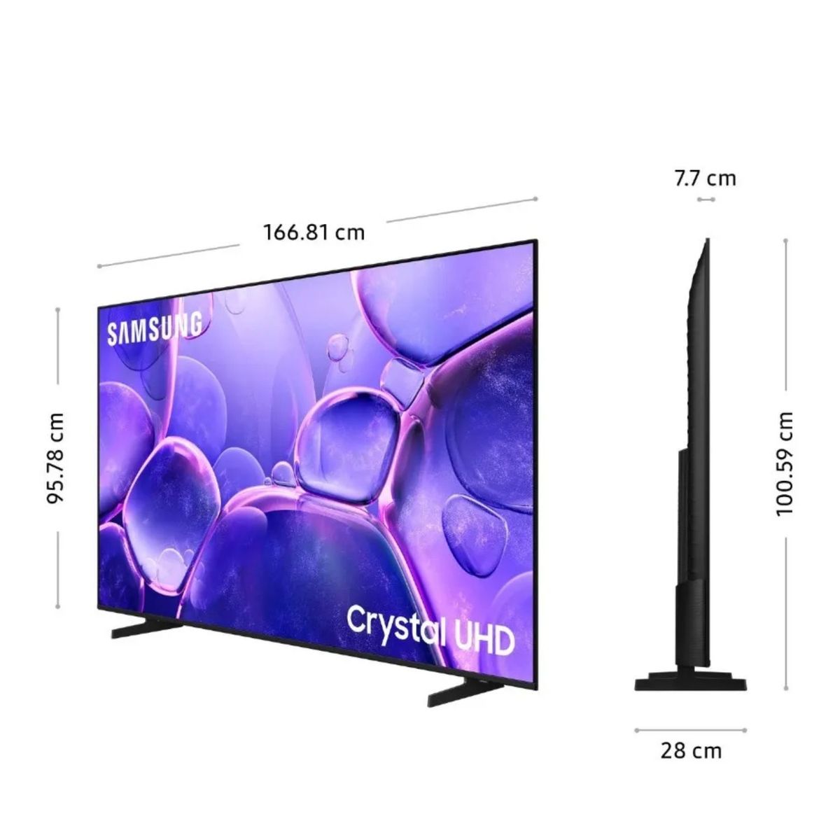 SAMSUNG - Televisor SAMSUNG 75" UN75U8000FGXPE CRYSTAL UHD  UHD 4K Smart TV +  Soundbar Samsung HW-B450F 2025