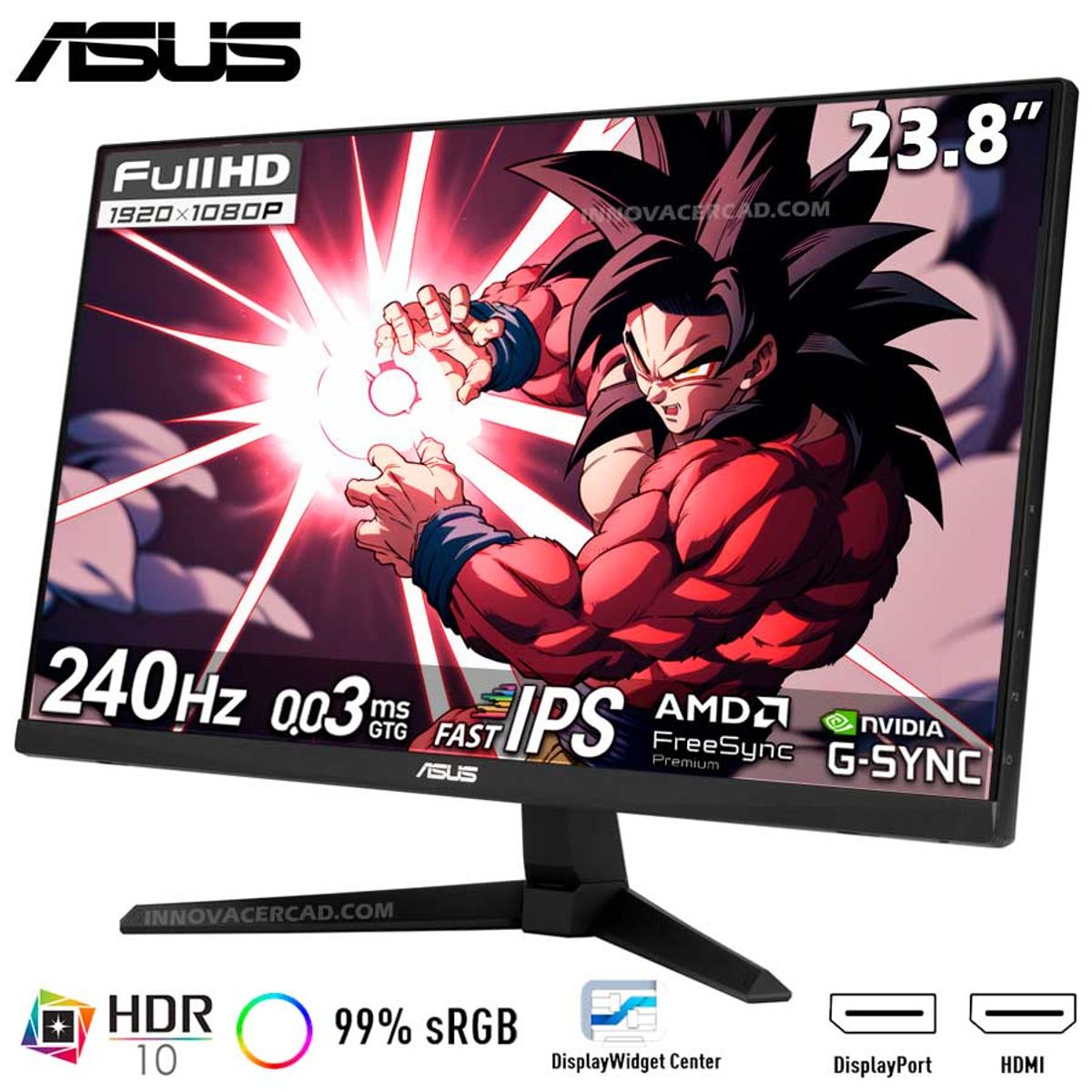 ASUS - MONITOR ASUS Tuf Gaming VG249QM5A 24 Fast IPS FHD 240Hz 03ms G-Sync FreeSync Premium